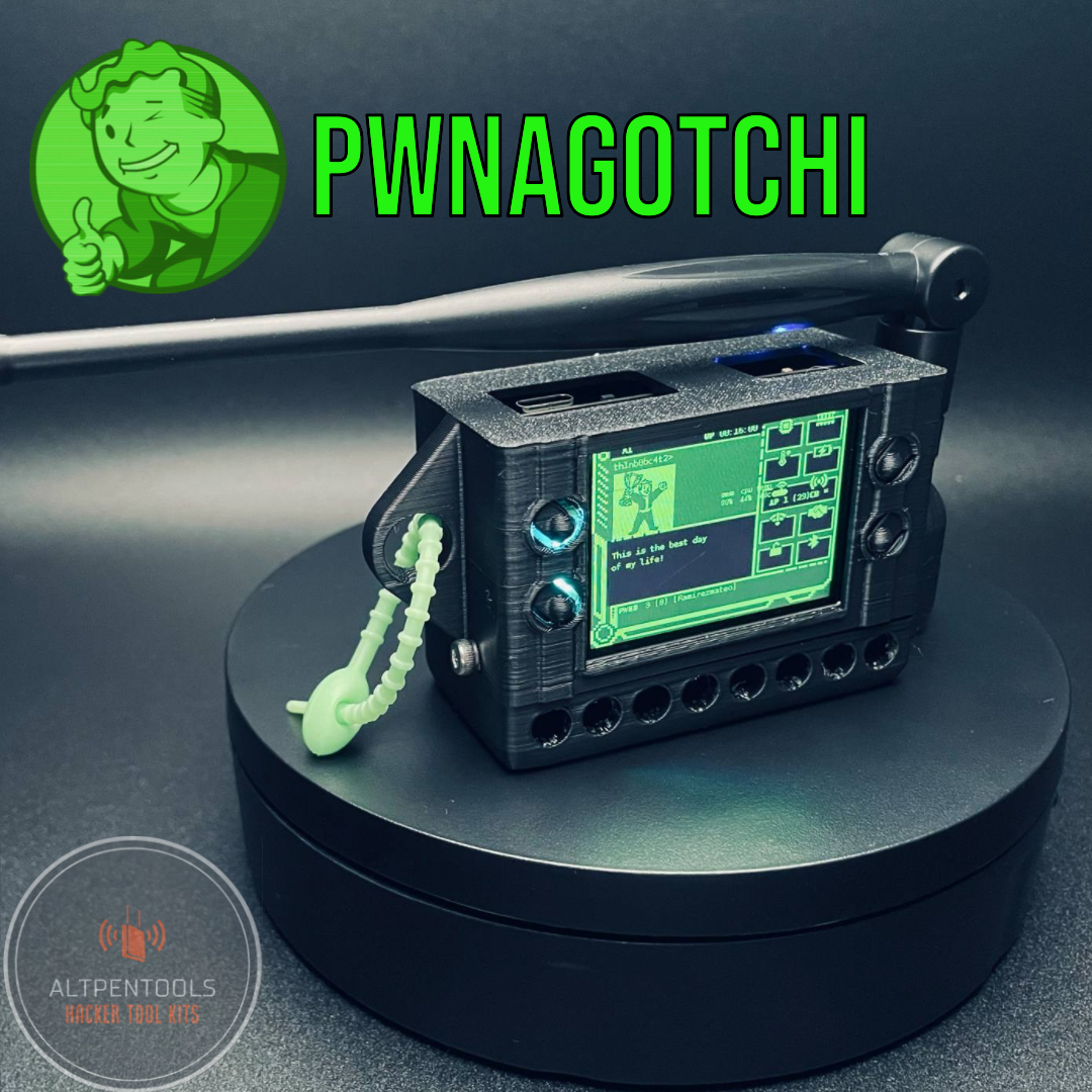 Pwnagotchi Portable with Antenna Mod (Vault Boy Themed)