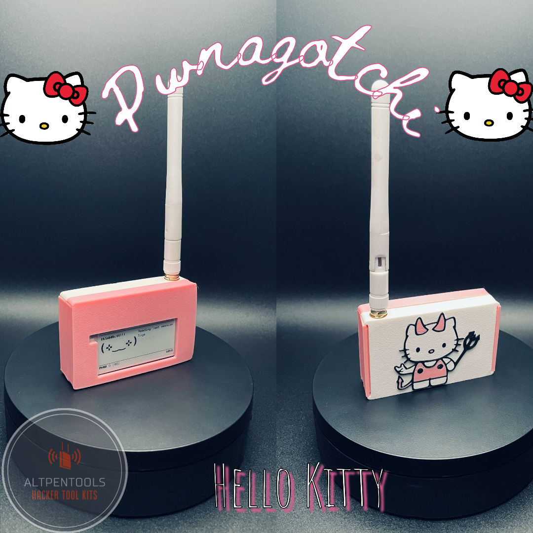 Pwnagotchi Portable with Antenna Mod (Hello Kitty Themed)
